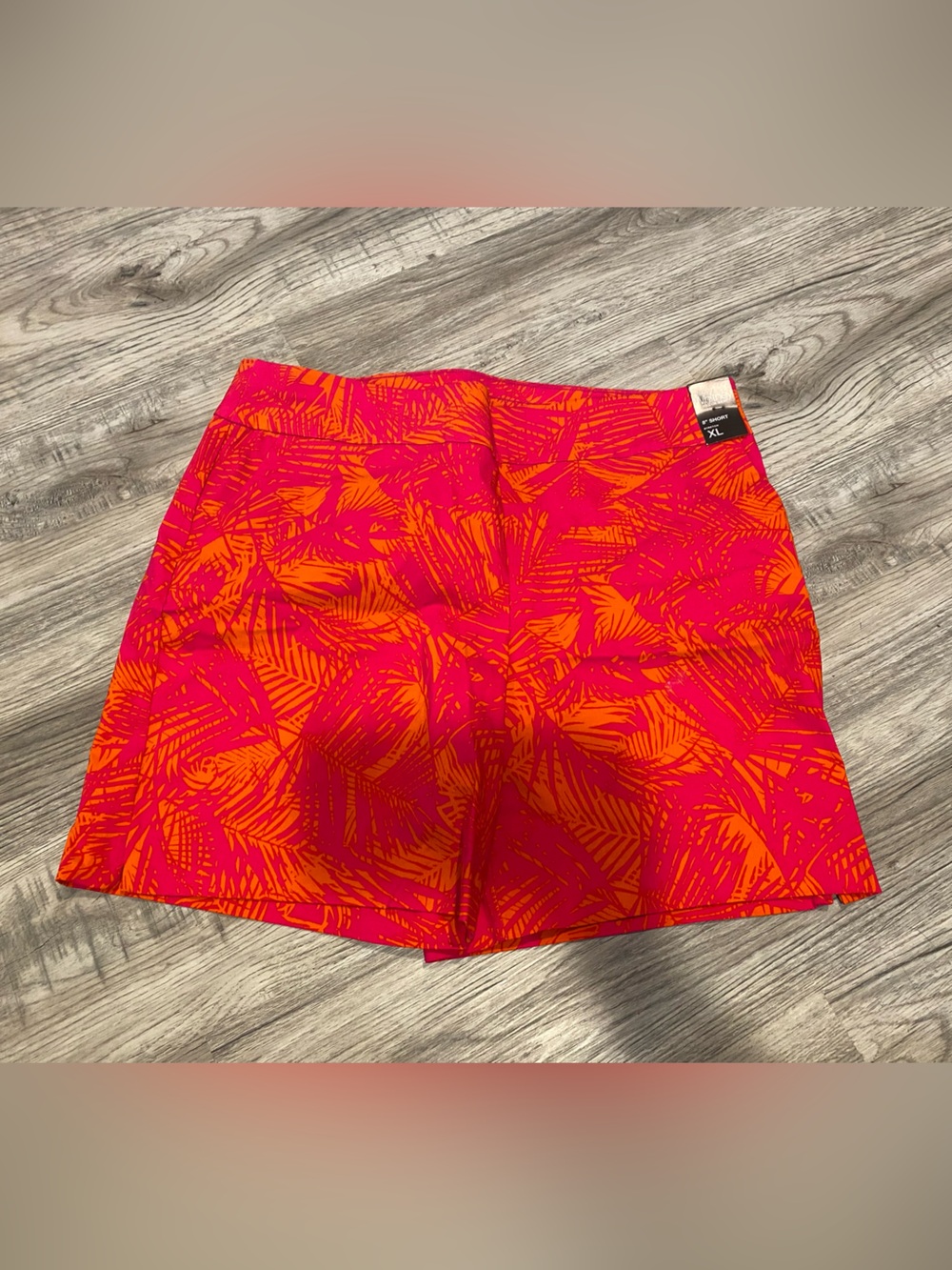 New York & Company The Whitney Pull On Shorts Women's XL Stretch Pink Orange 8”